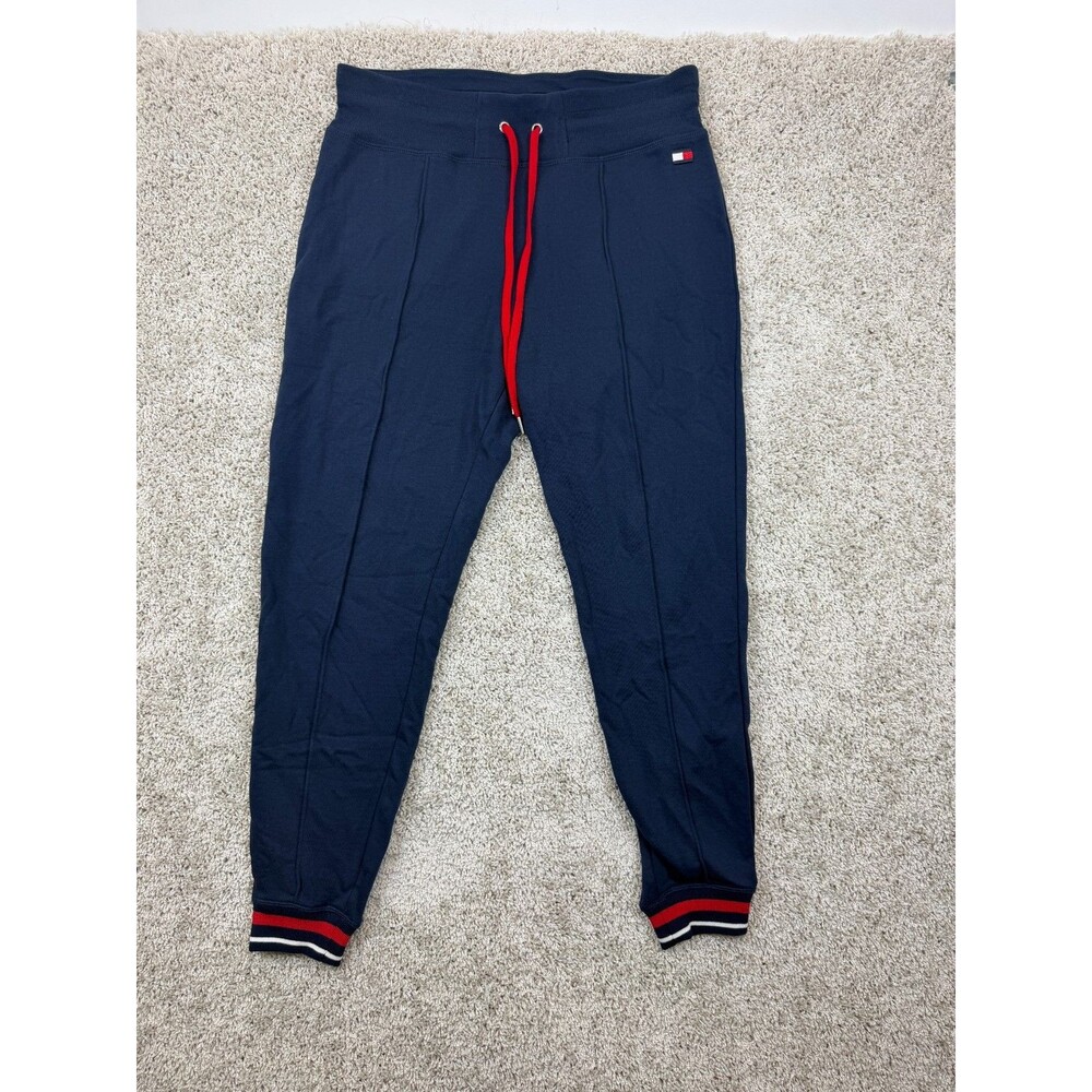 Tommy Hilfiger Sport Women's 0X Navy Jogger Sweatpants Red Drawstring NWT